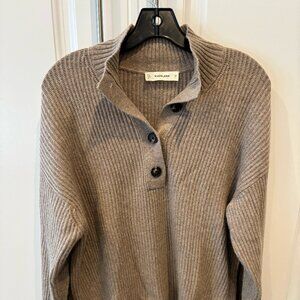 Everlane The Cocoon Henly Wool-Cashmere Blend Size M
